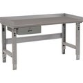 Global Equipment Workbench w/ Steel Square Edge Top   Drawer, 60"W x 36"D, Gray 318711